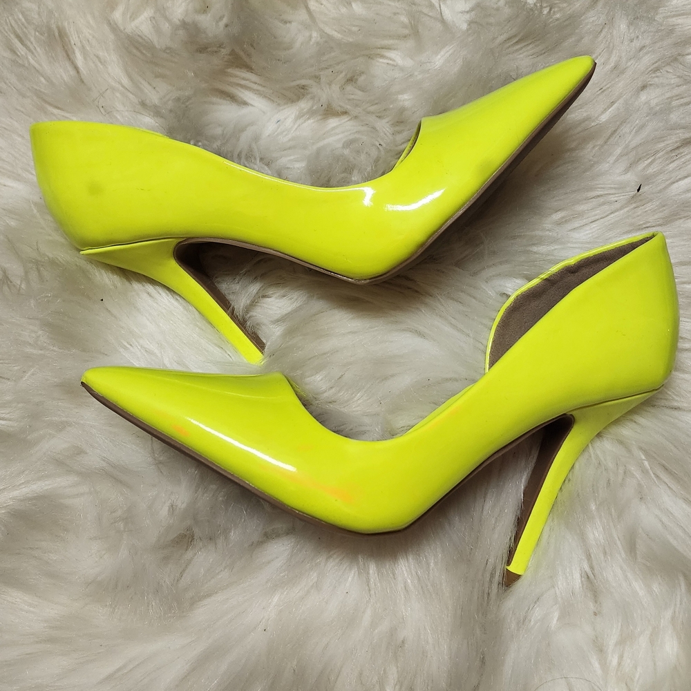 Women's Neon Yellow Heels